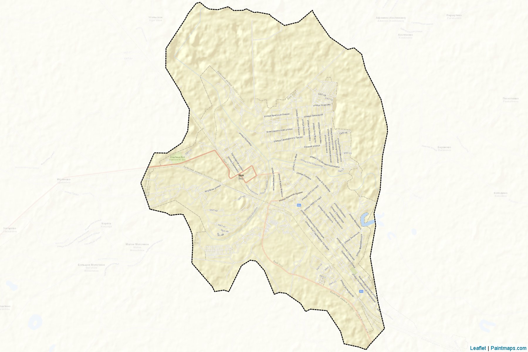 Muestras de recorte de mapas Buj (Kostroma)-2