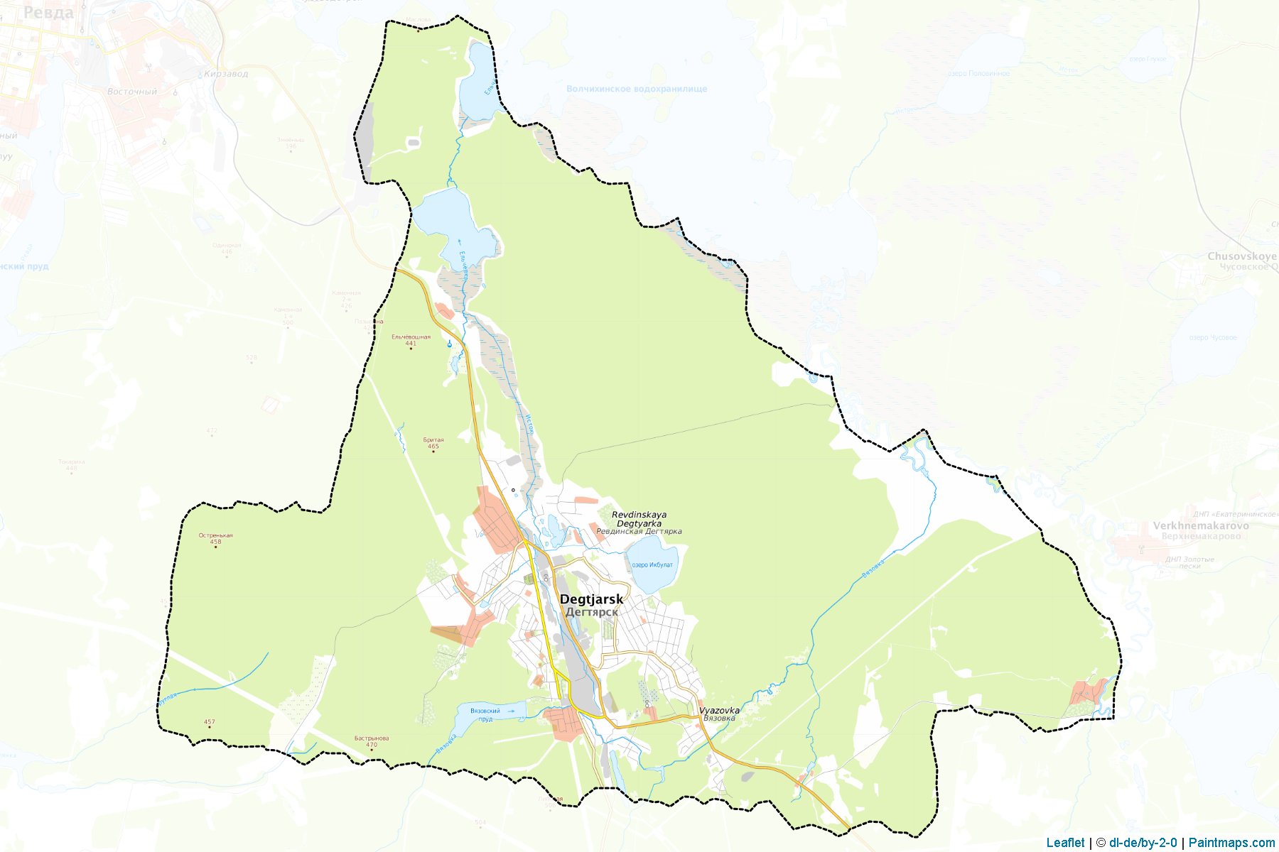 Degtjarsk (Sverdlovsk) Map Cropping Samples-1