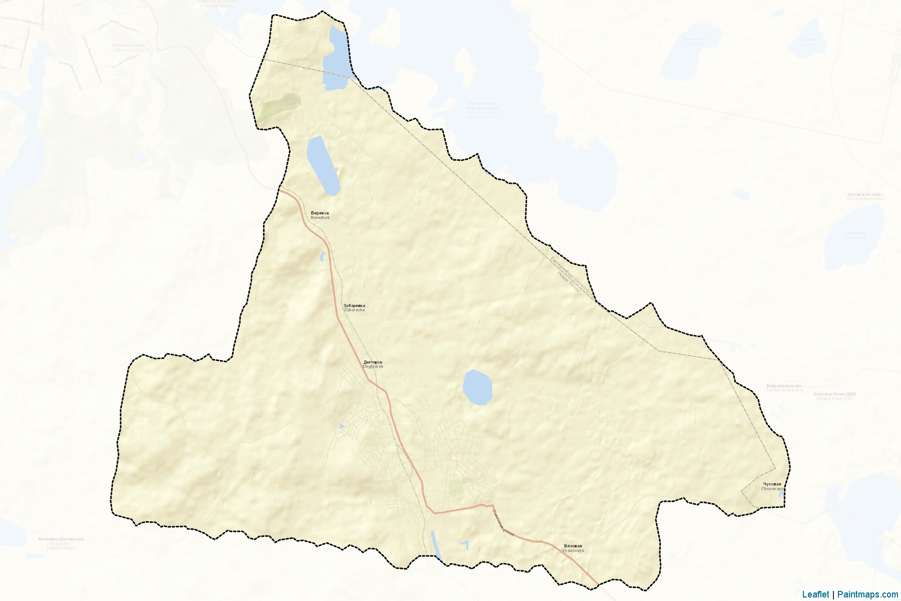 Degtjarsk (Sverdlovsk) Map Cropping Samples-2