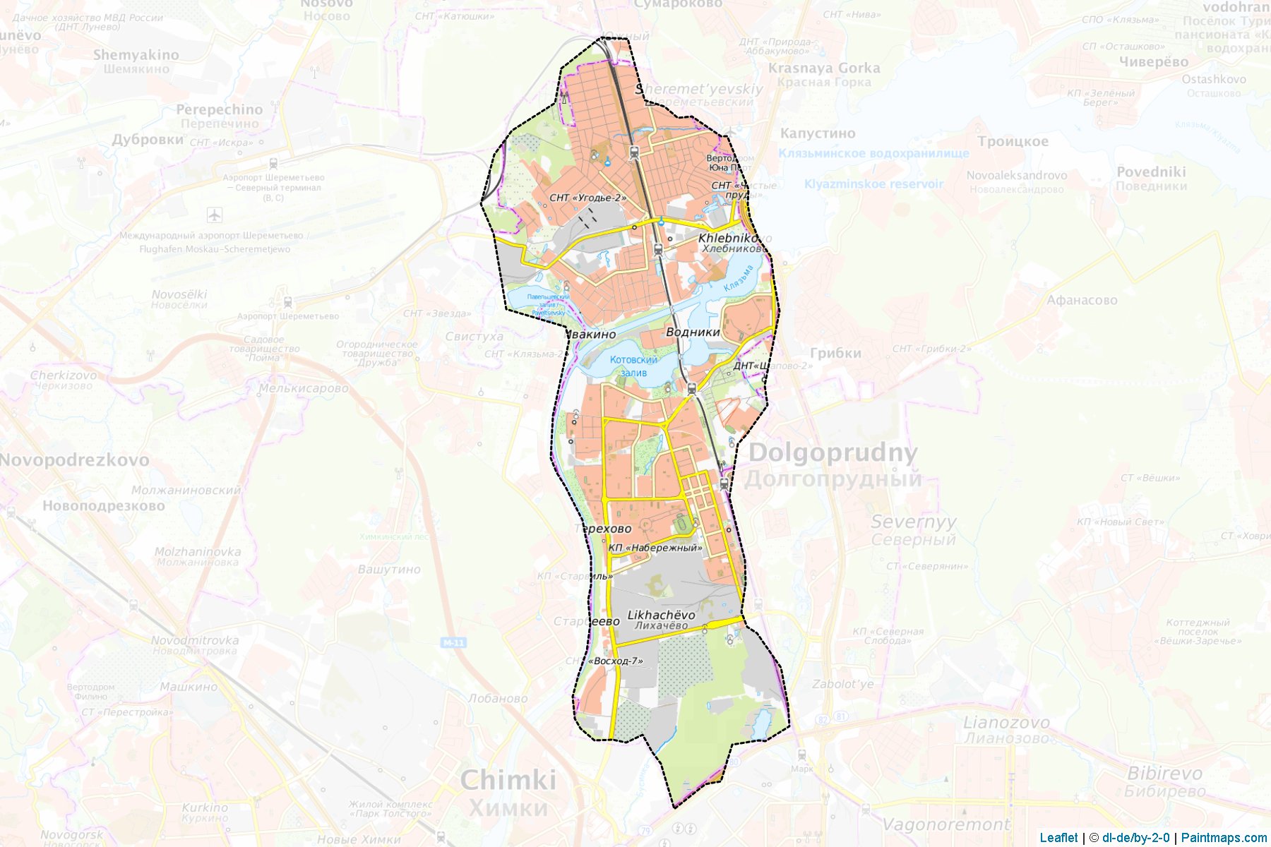 Dolgoprudnyj (Moscow Oblast) Map Cropping Samples-1