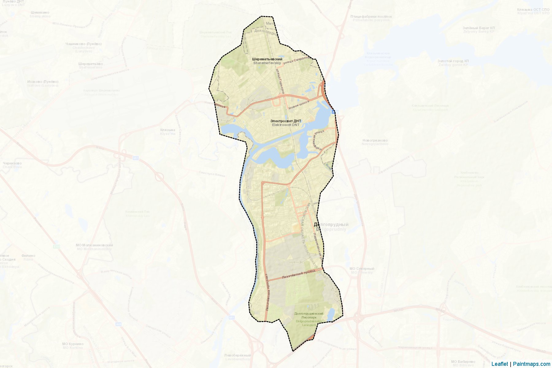 Dolgoprudnyj (Moscow Oblast) Map Cropping Samples-2