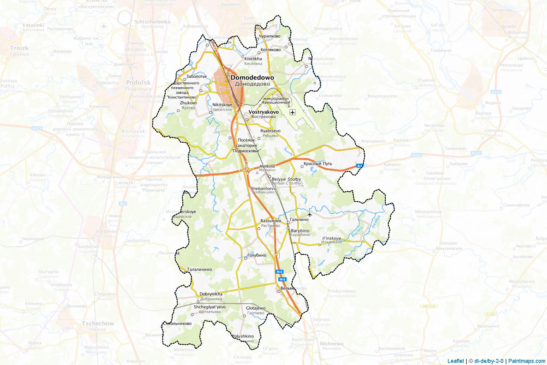 Domodedovo (Moscow Oblast) Map Cropping Samples-1