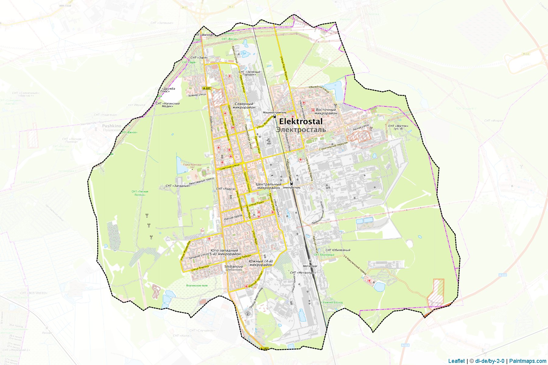 Ehlektrostal' (Moskova) Haritası Örnekleri-1