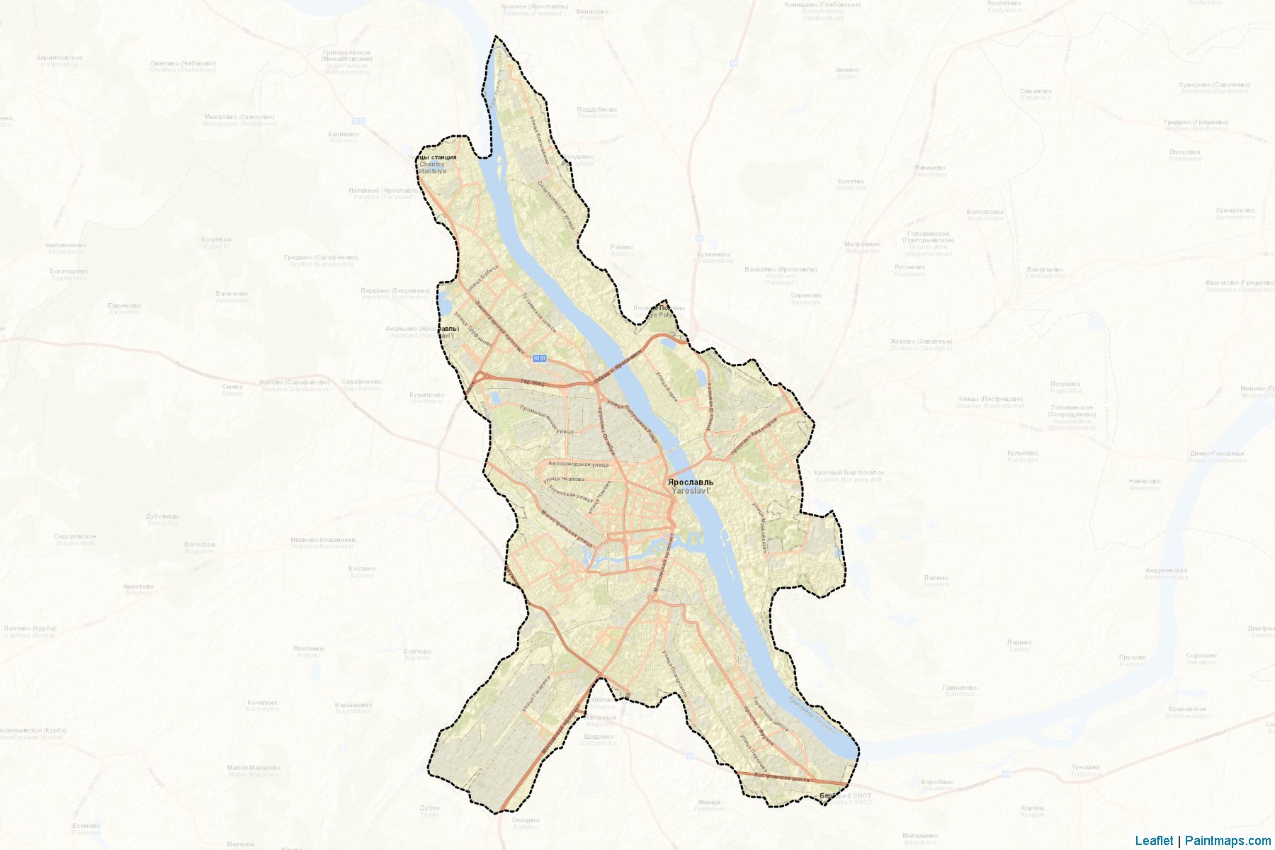 Jaroslavl' (Yaroslavl) Map Cropping Samples-2