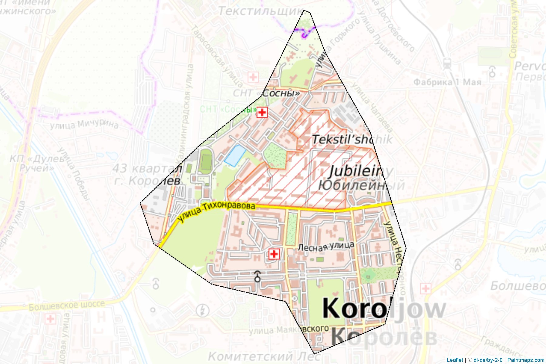 Jubilejnyj (Moscow Oblast) Map Cropping Samples-1