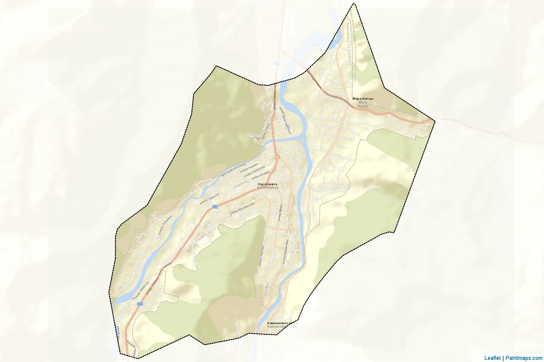 Karachaevsk (Karachay-Cherkess) Map Cropping Samples-2