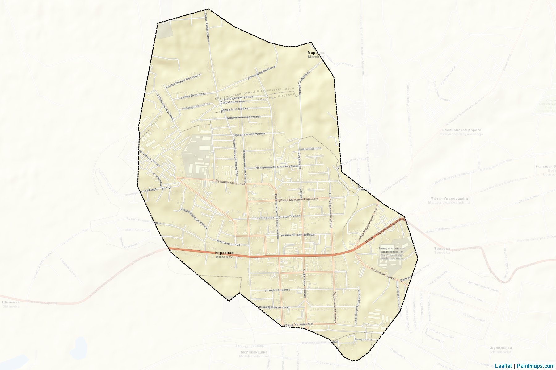 Kirsanov (Tambov) Map Cropping Samples-2