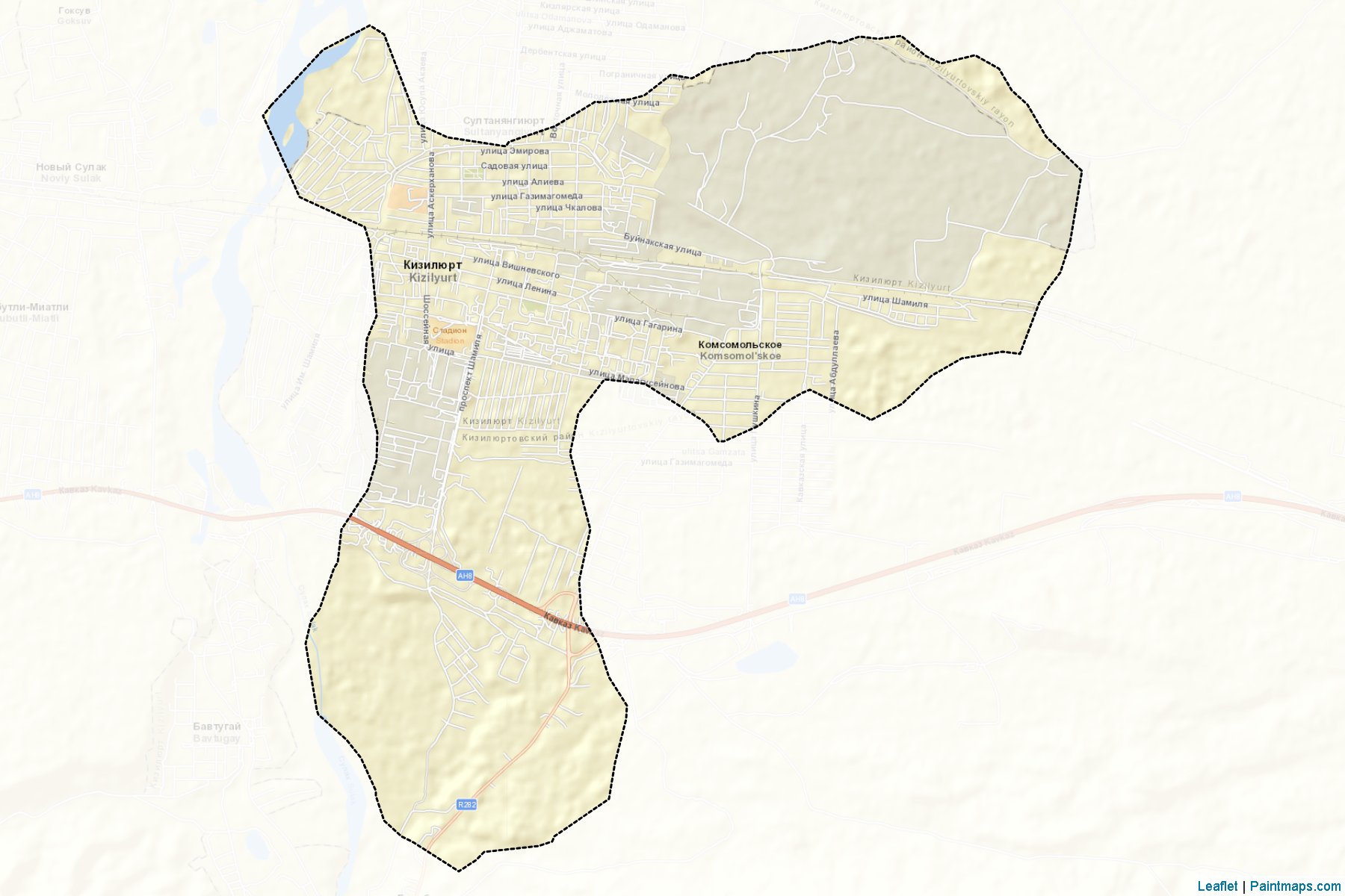 Kiziljurt (Dagestan) Map Cropping Samples-2