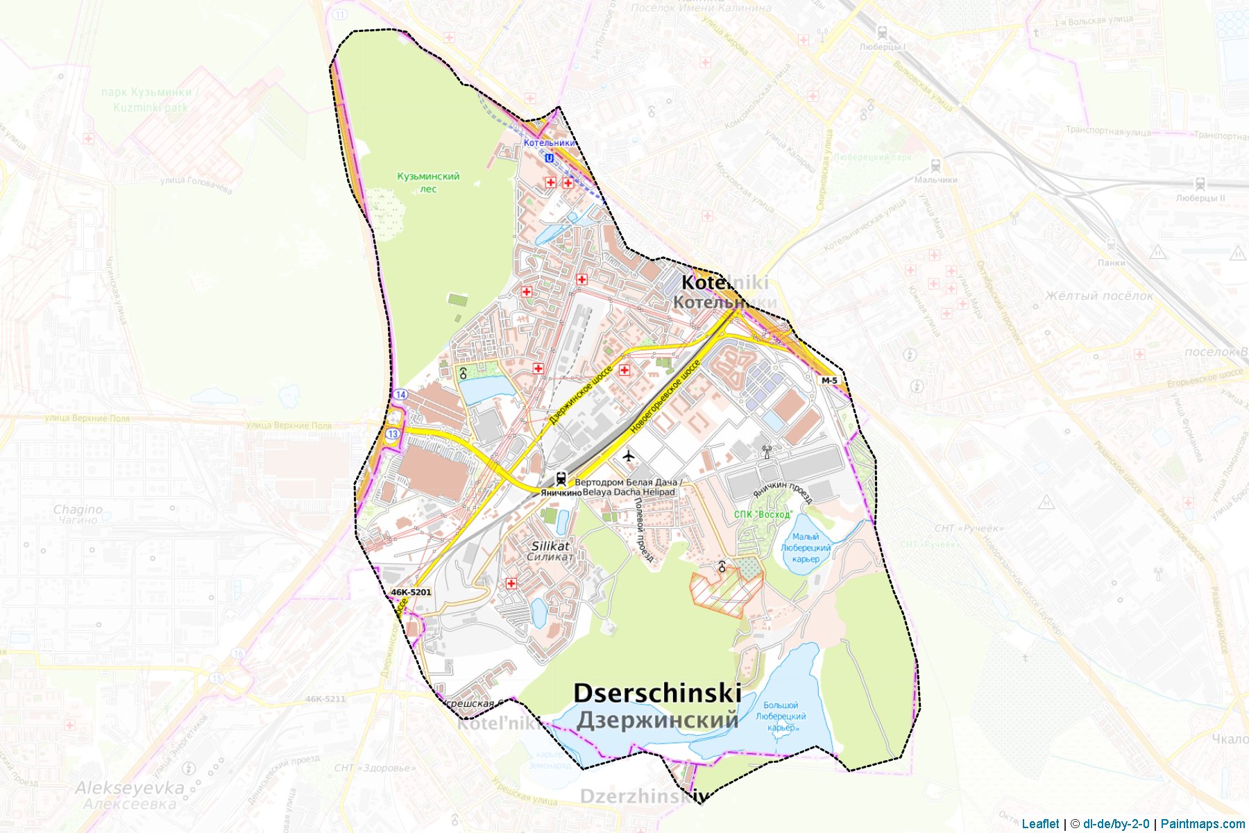 Kotel'niki (Moscow Oblast) Map Cropping Samples-1