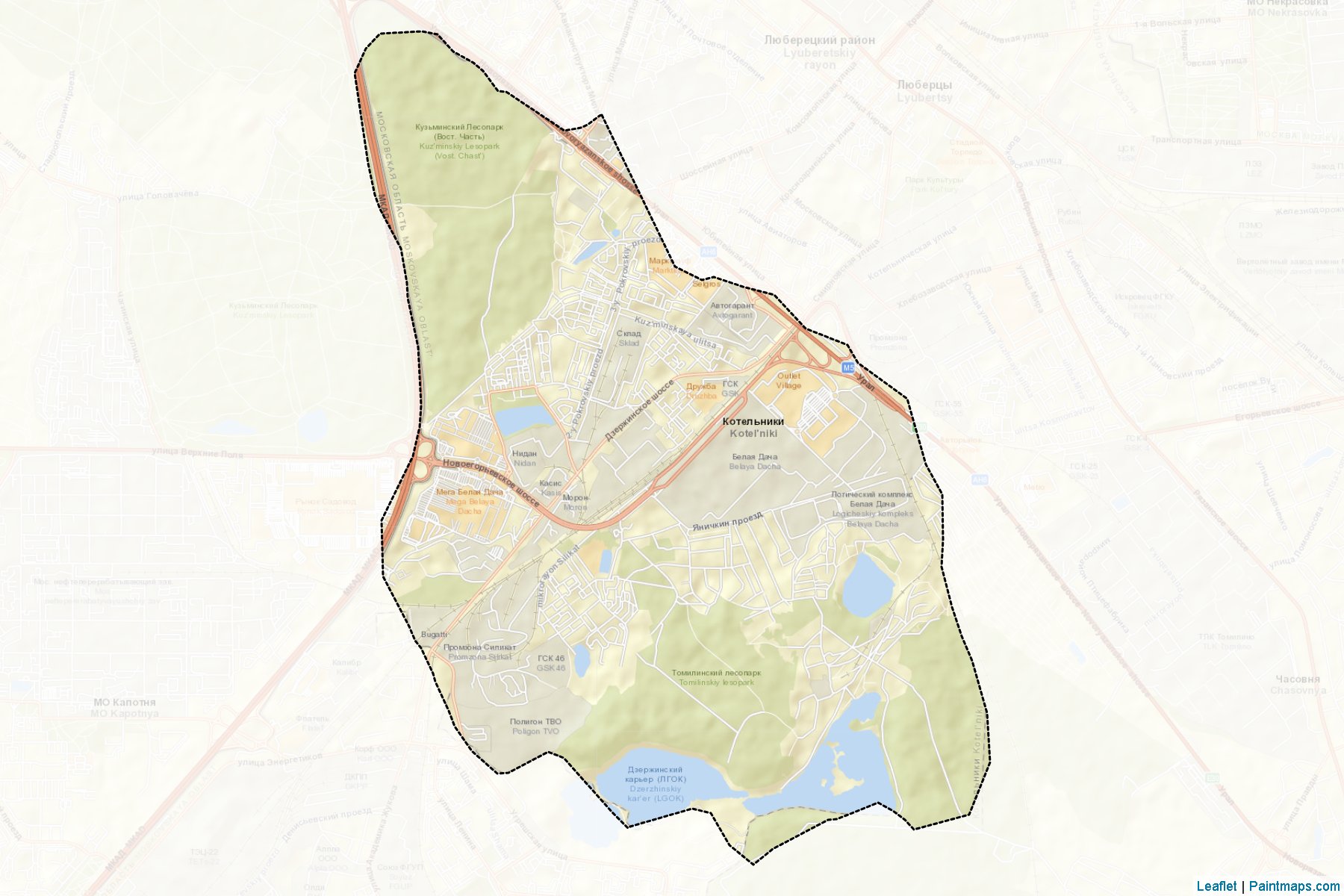 Kotel'niki (Moscow Oblast) Map Cropping Samples-2