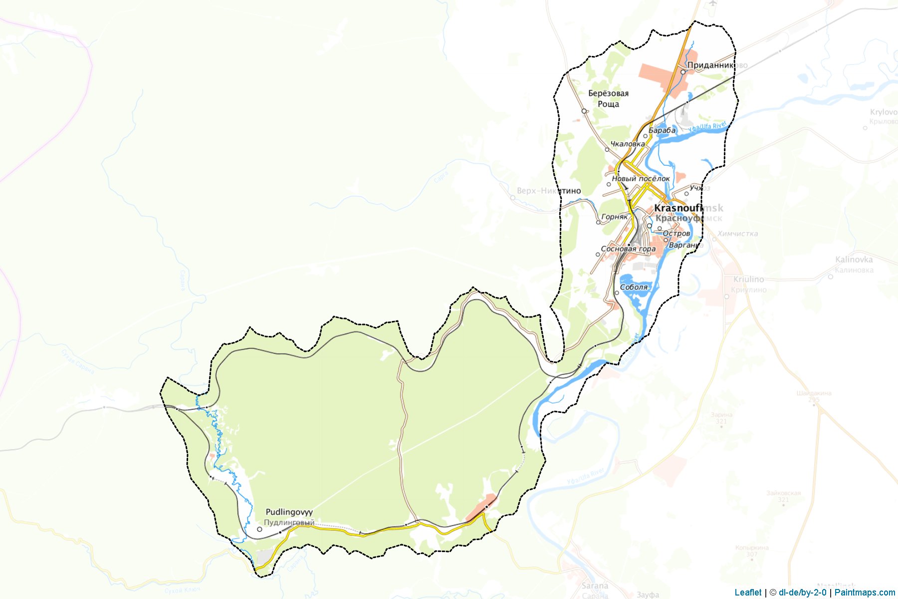 Krasnoufimsk (Sverdlovsk) Haritası Örnekleri-1