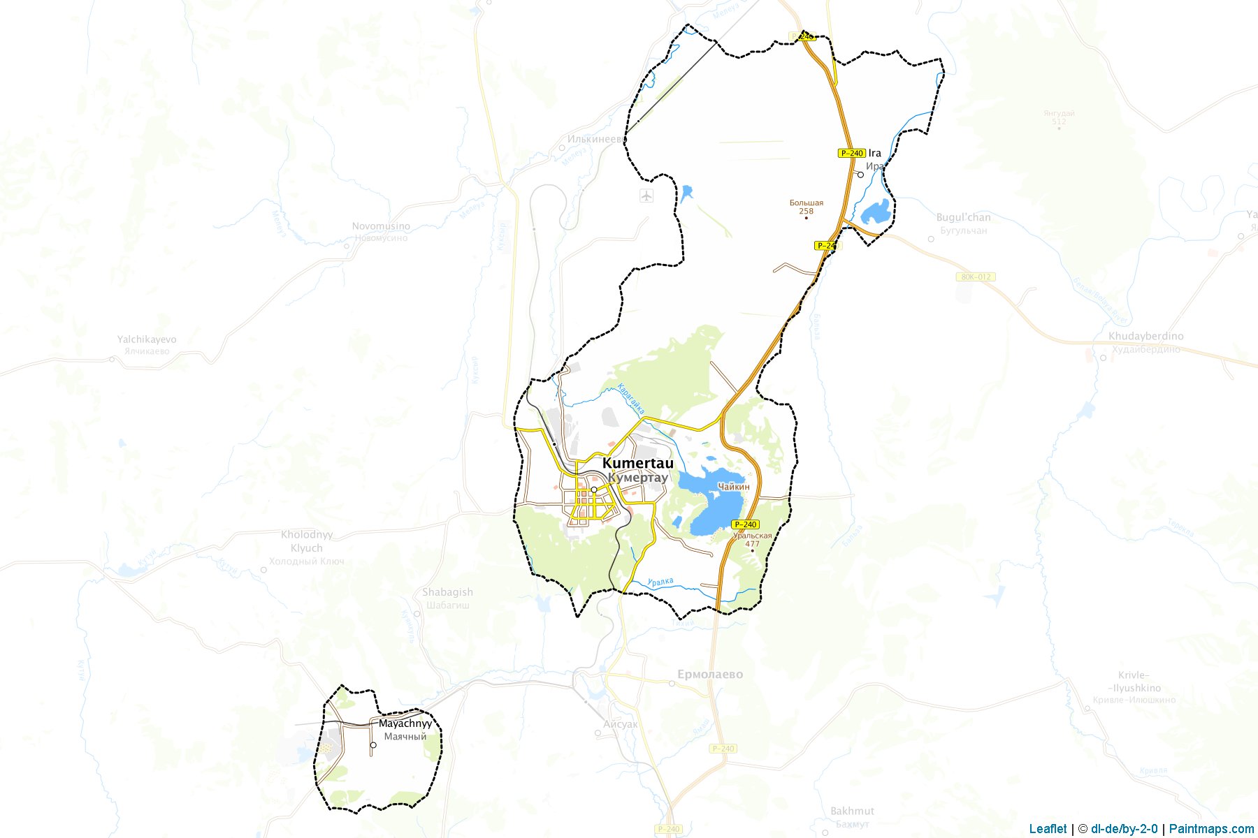 Kumertau (Bashkortostan) Map Cropping Samples-1