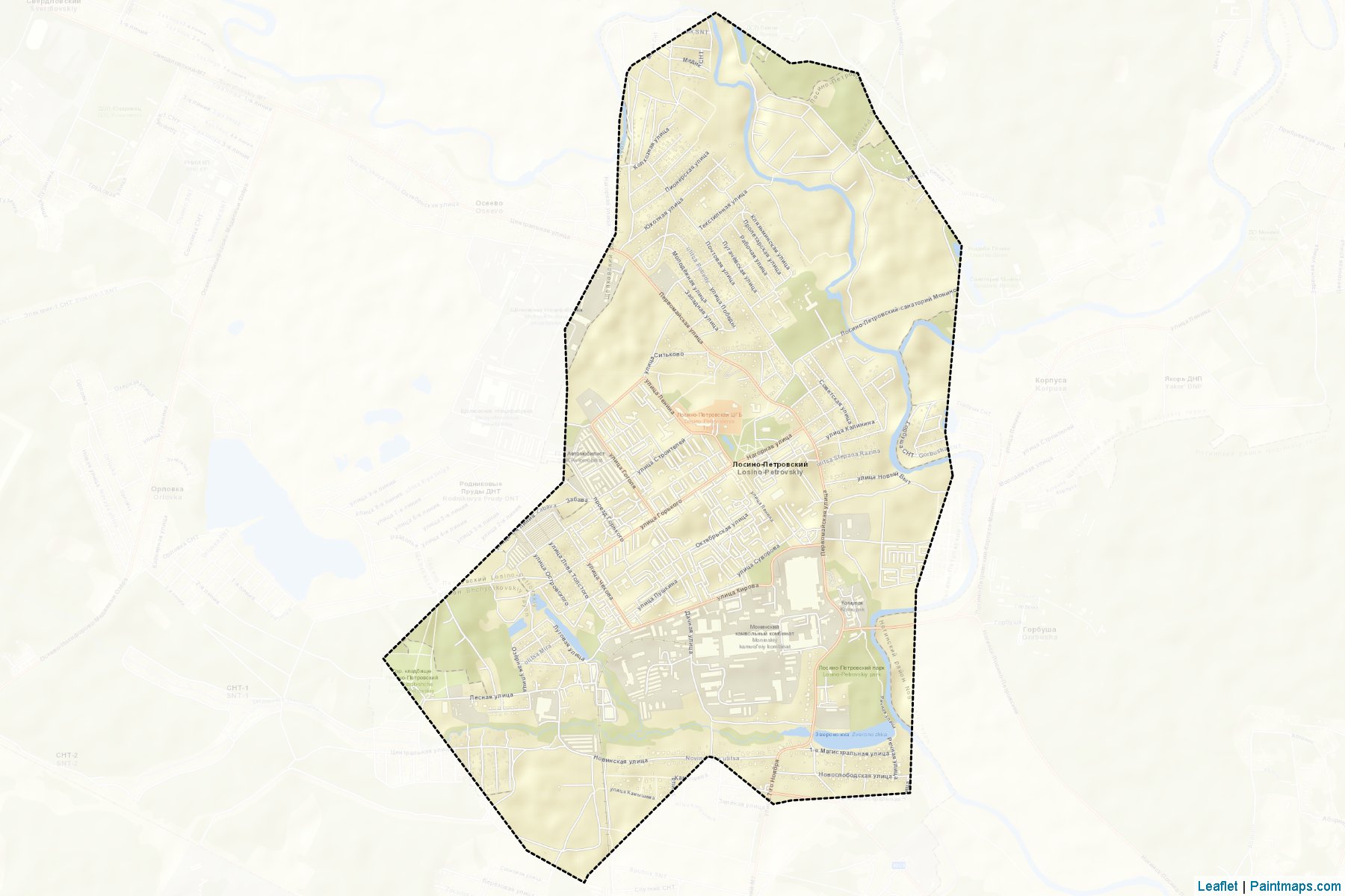 Losino-Petrovskiy (Moscow Oblast) Map Cropping Samples-2