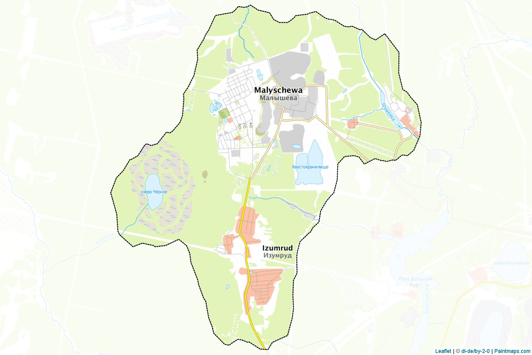 Malysheva (Sverdlovsk) Haritası Örnekleri-1