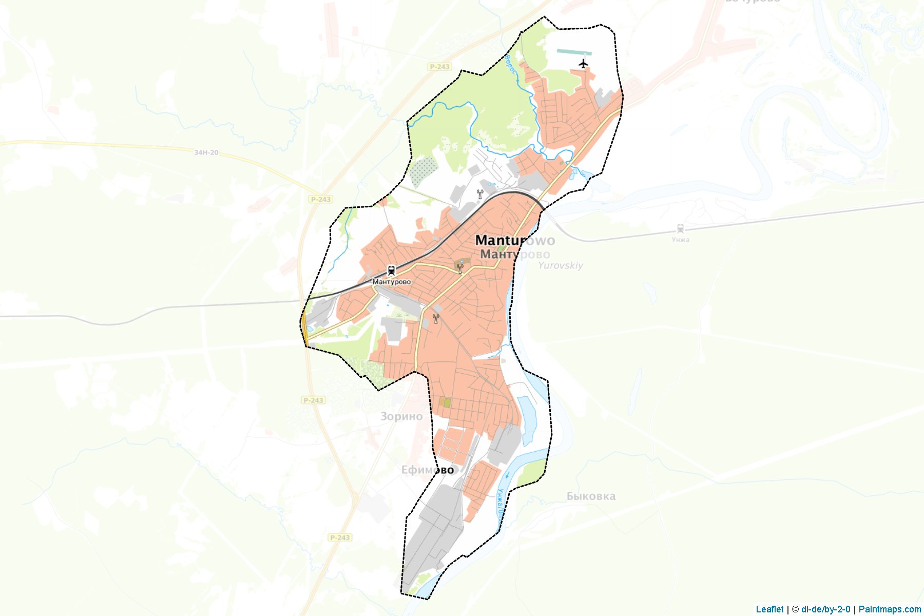 Manturovo (Kostroma) Map Cropping Samples-1