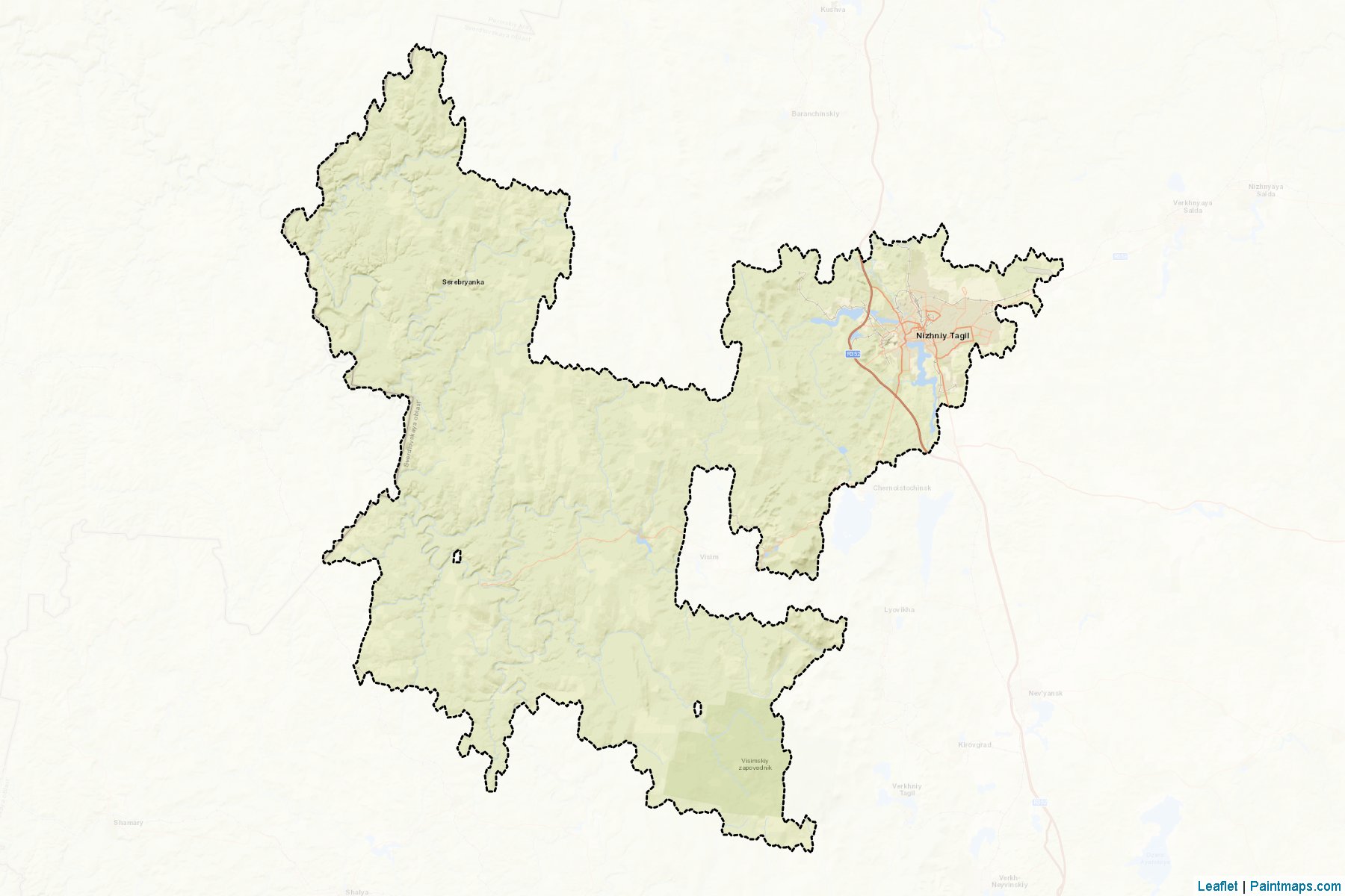 Muestras de recorte de mapas Nizhnij Tagil (Sverdlovsk)-2