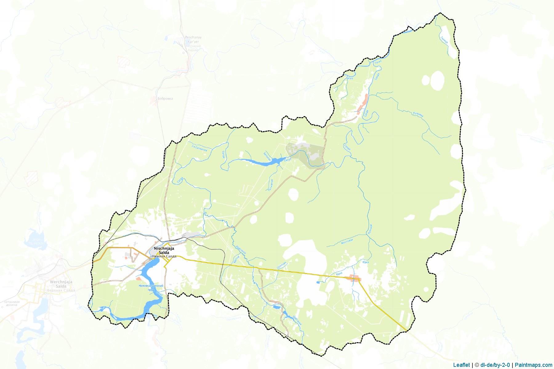 Nizhnjaja Salda (Sverdlovsk) Haritası Örnekleri-1