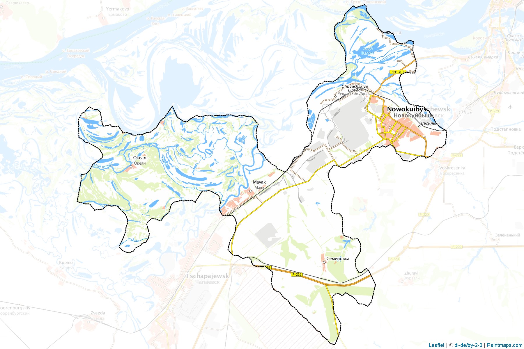 Novokujbyshevsk (Samara) Map Cropping Samples-1