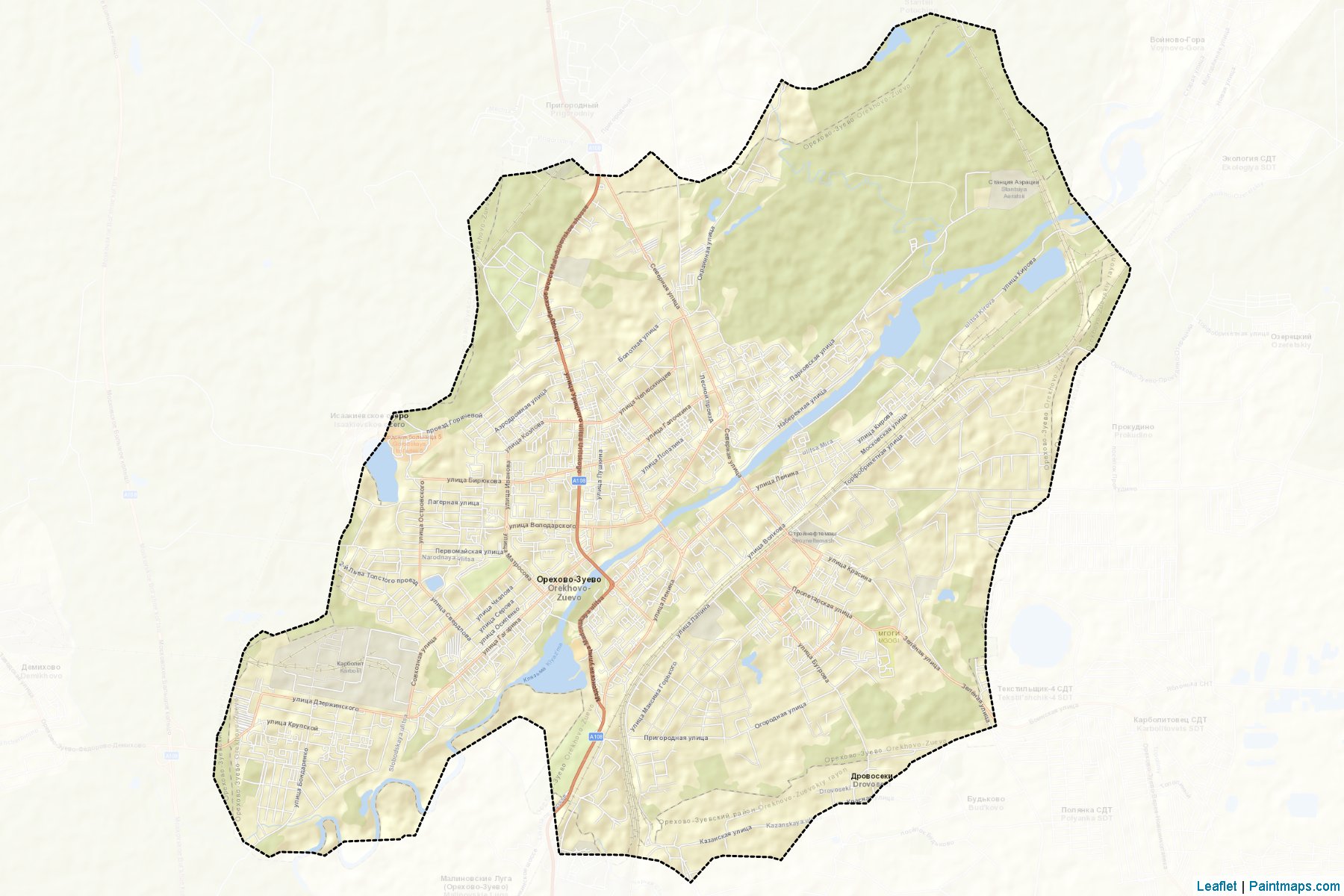 Orekhovo-Zuevo (Moscow Oblast) Map Cropping Samples-2