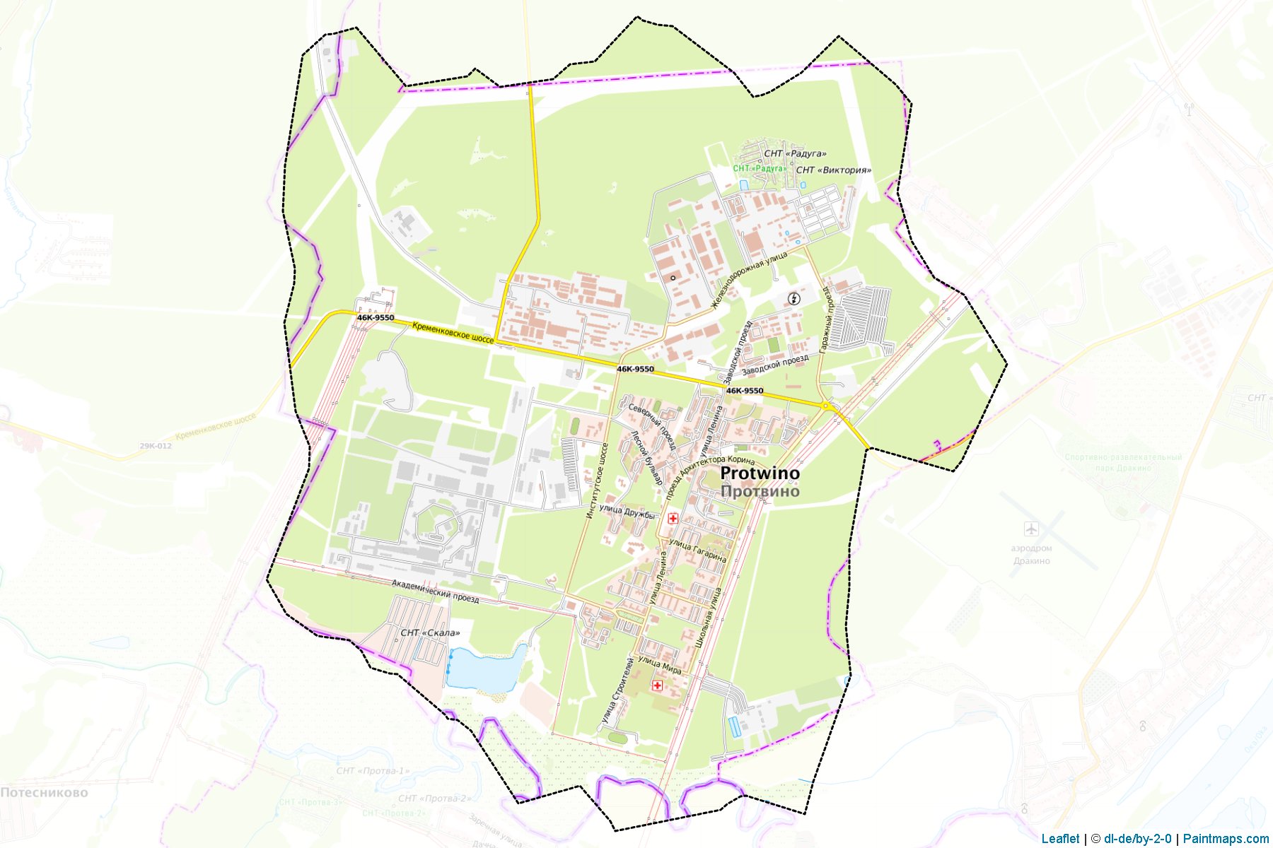 Protvino (Moscow Oblast) Map Cropping Samples-1