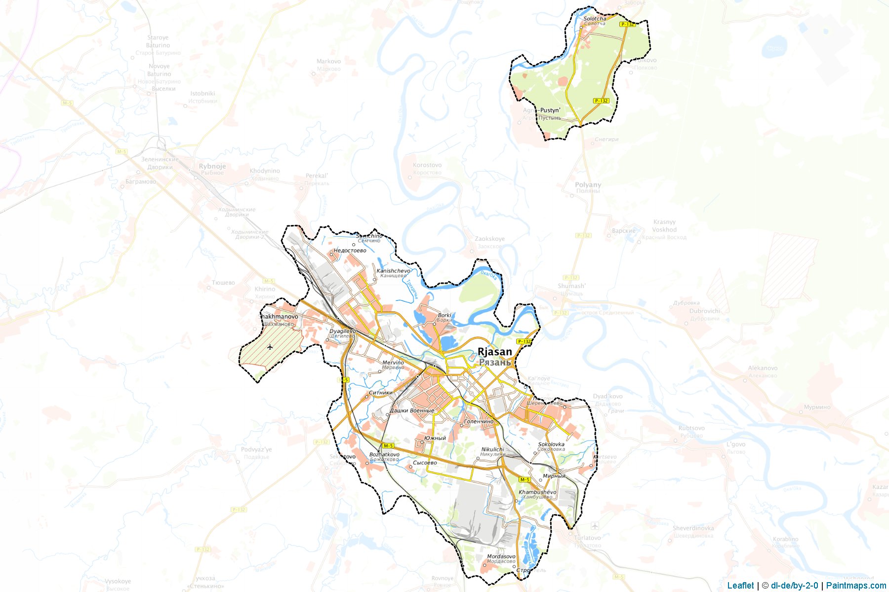 Rjazan' (Ryazan) Map Cropping Samples-1