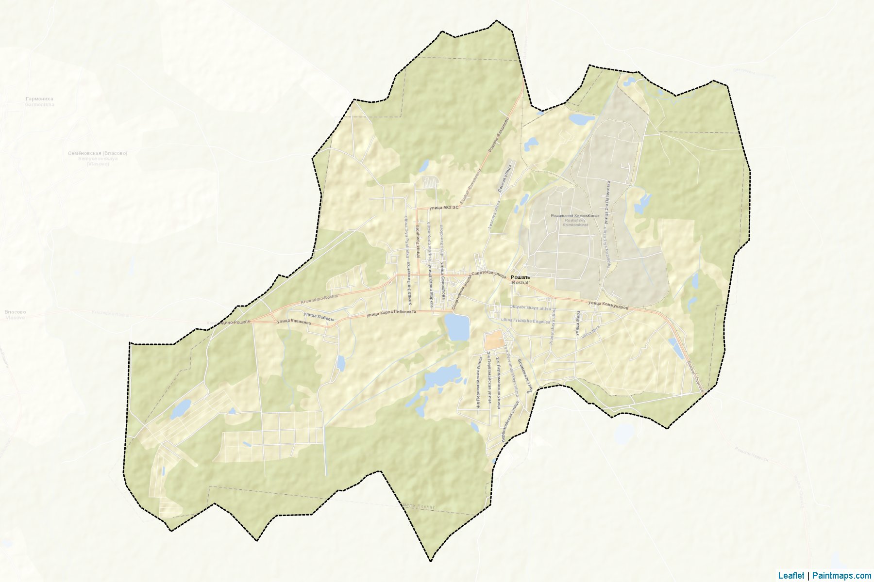 Roshal' (Moscow Oblast) Map Cropping Samples-2