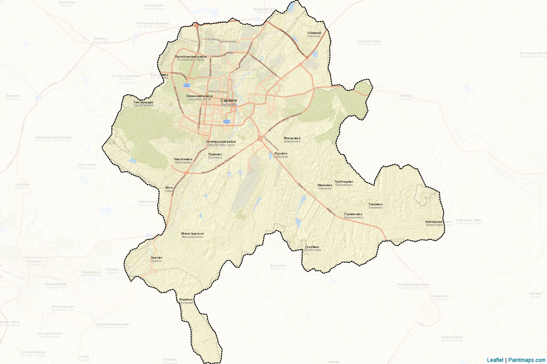 Saransk (Mordovya) Haritası Örnekleri-2