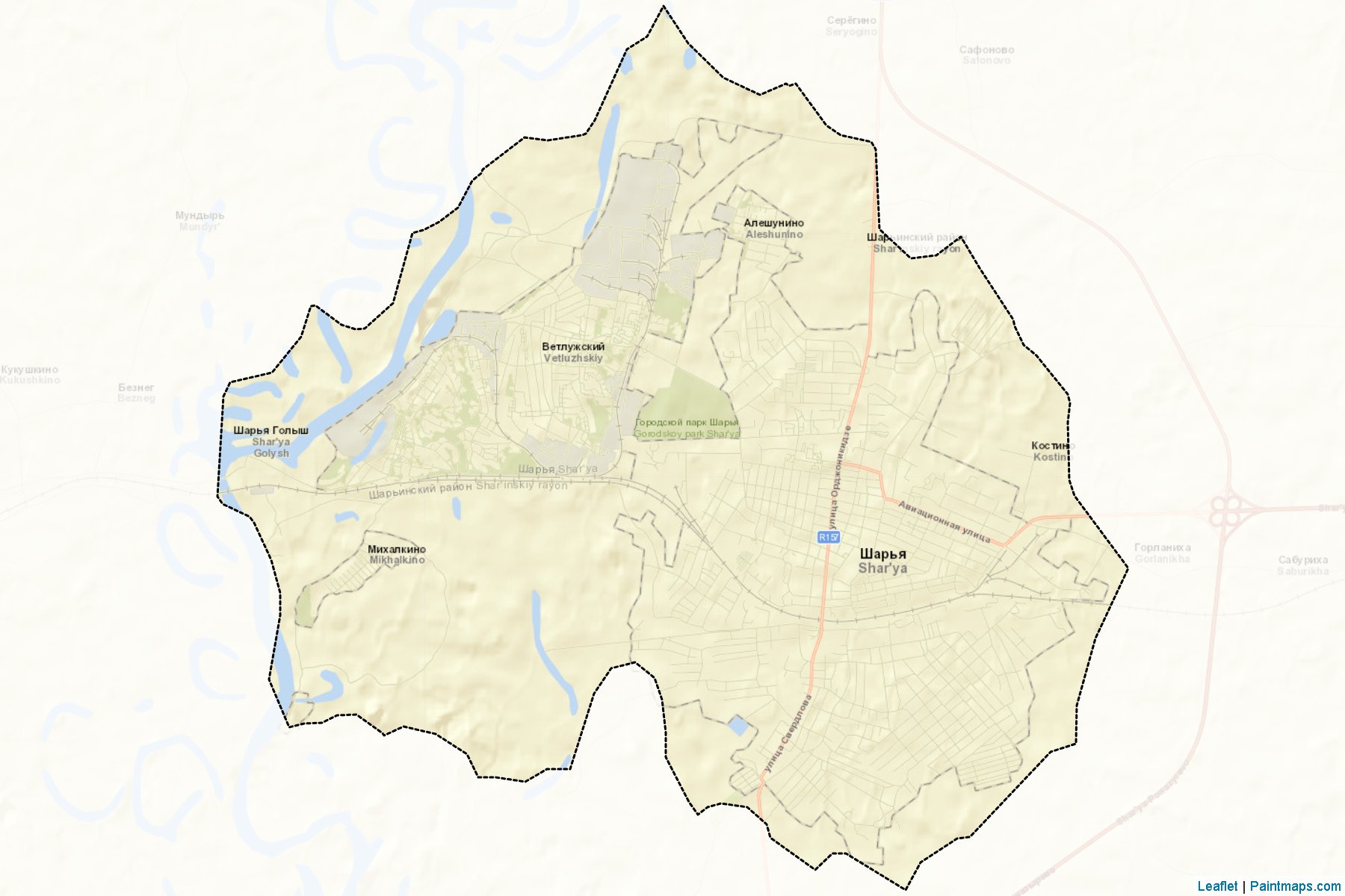 Shar'ja (Kostroma) Map Cropping Samples-2