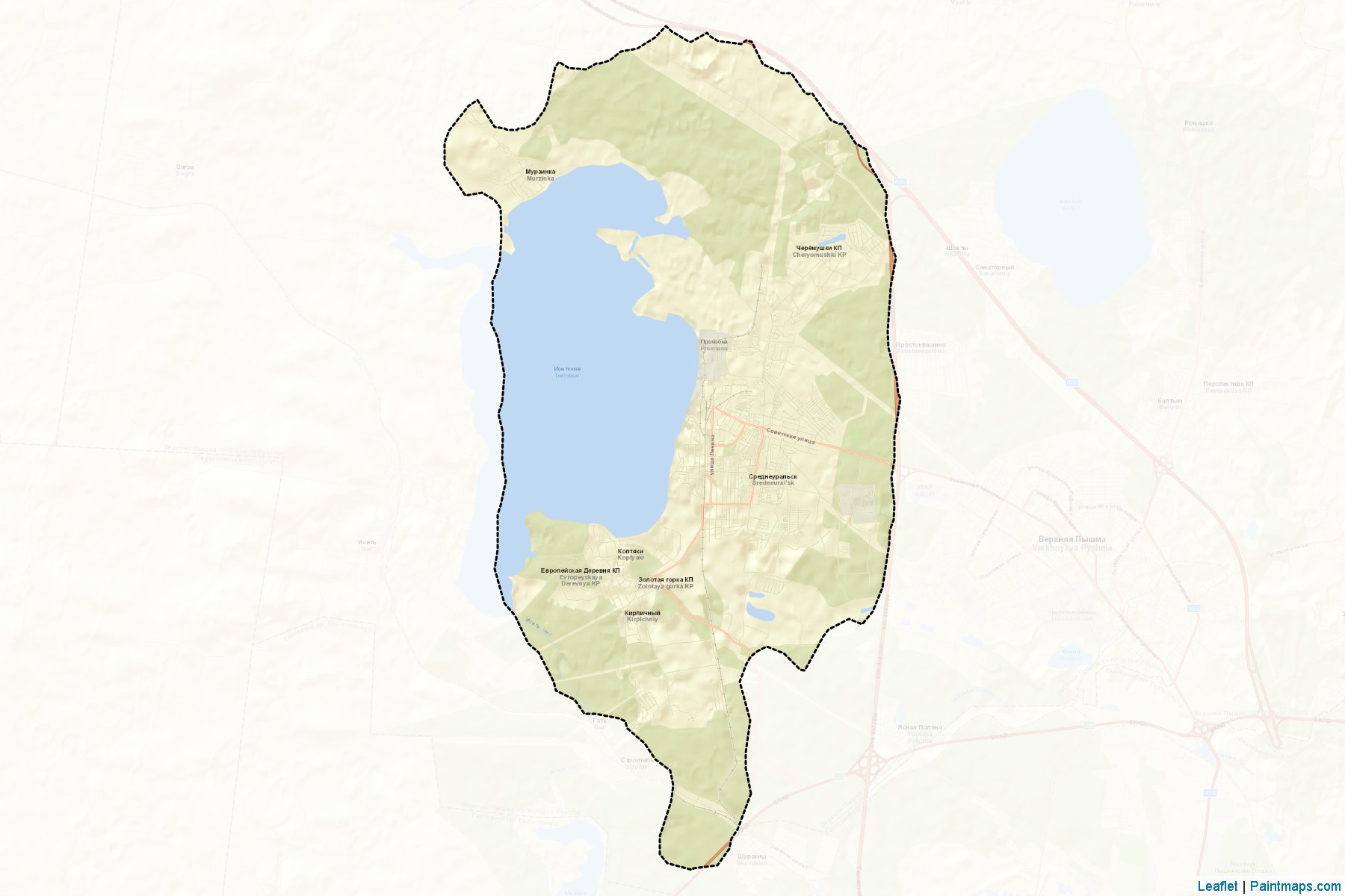 Sredneural'sk (Sverdlovsk) Map Cropping Samples-2