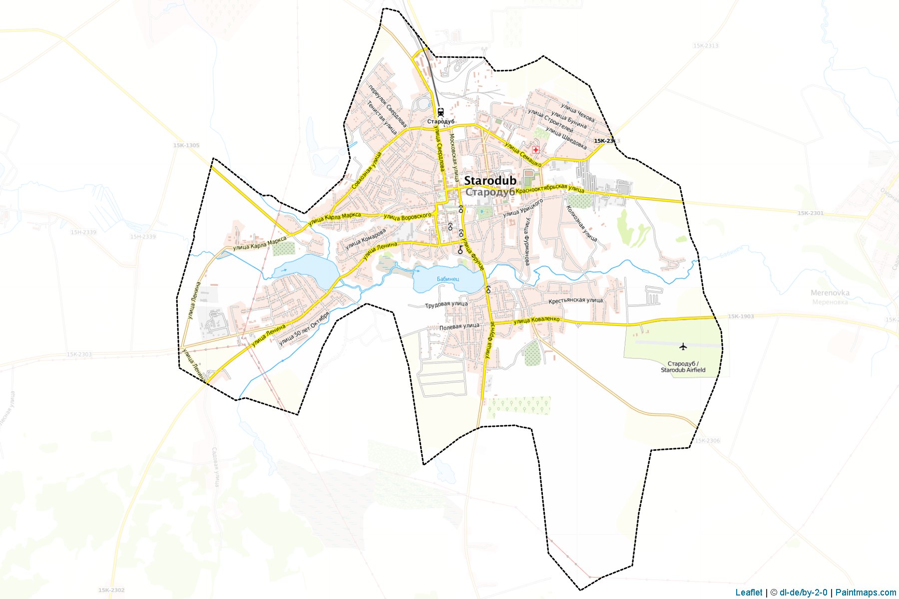 Muestras de recorte de mapas Starodub (Bryansk)-1