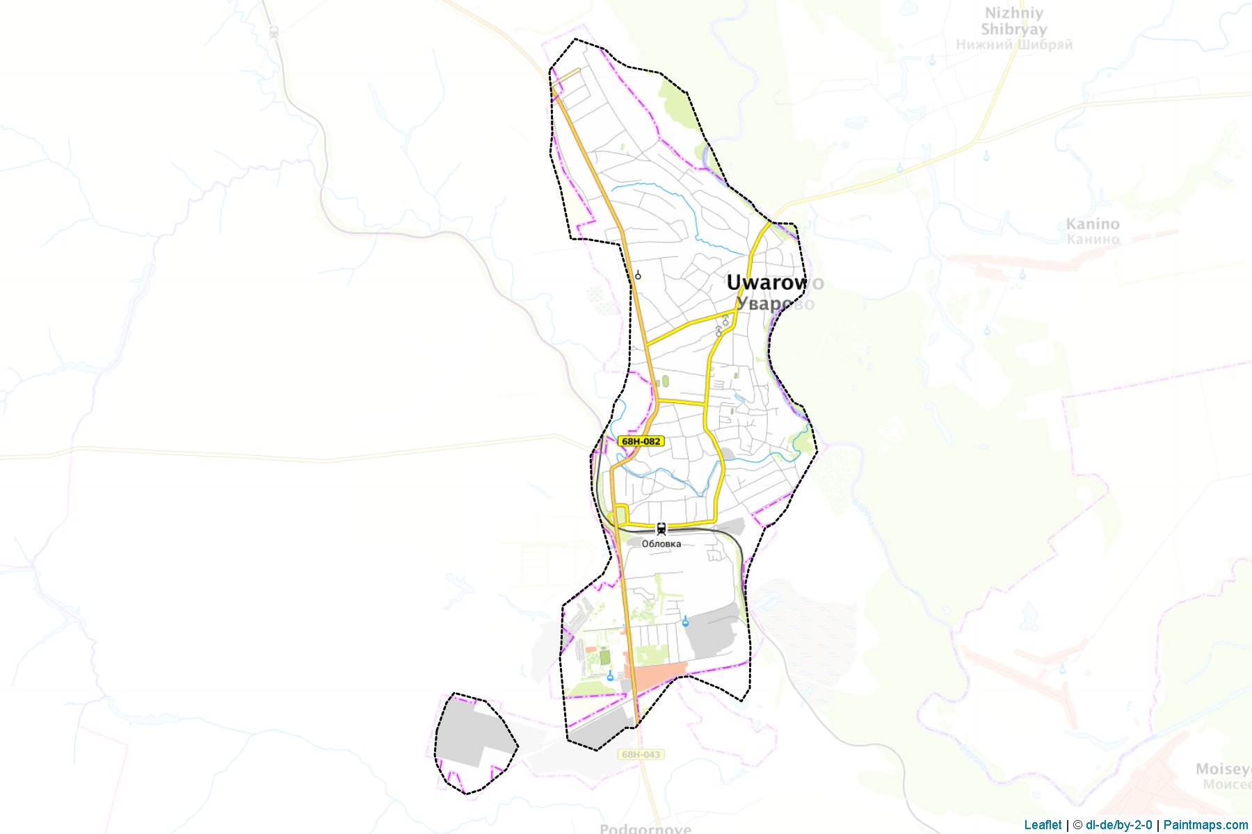 Uvarovo (Tambov) Map Cropping Samples-1