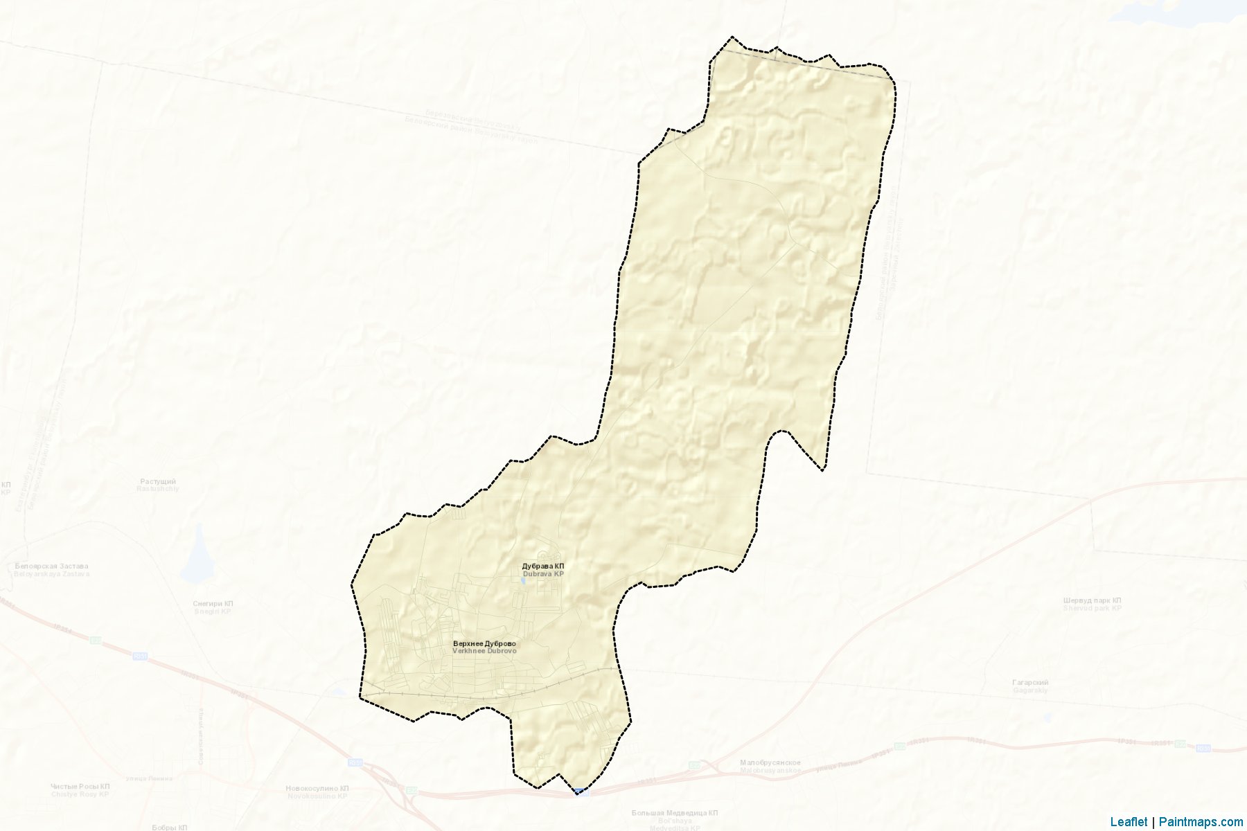 Muestras de recorte de mapas Verkhnee Dubrovo (Sverdlovsk)-2