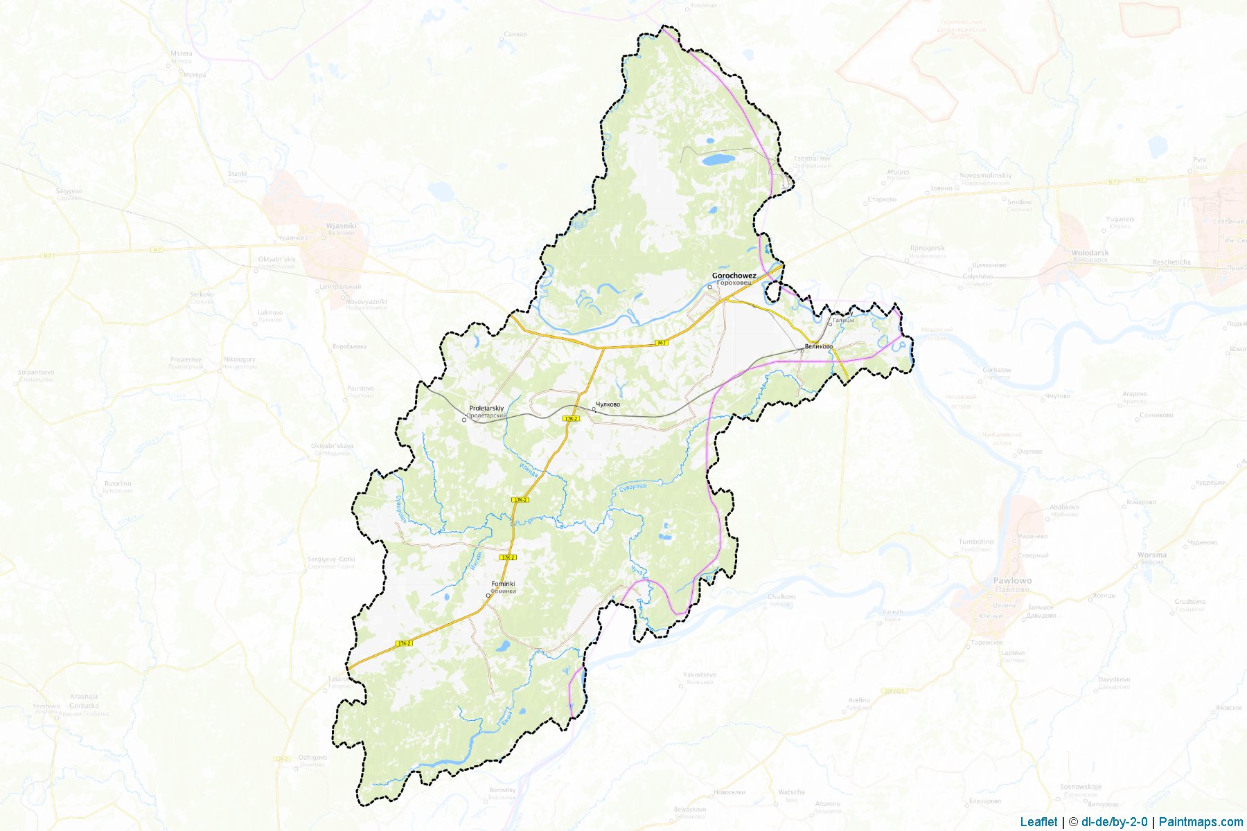 Muestras de recorte de mapas Gorokhoveckij (Vladimir)-1