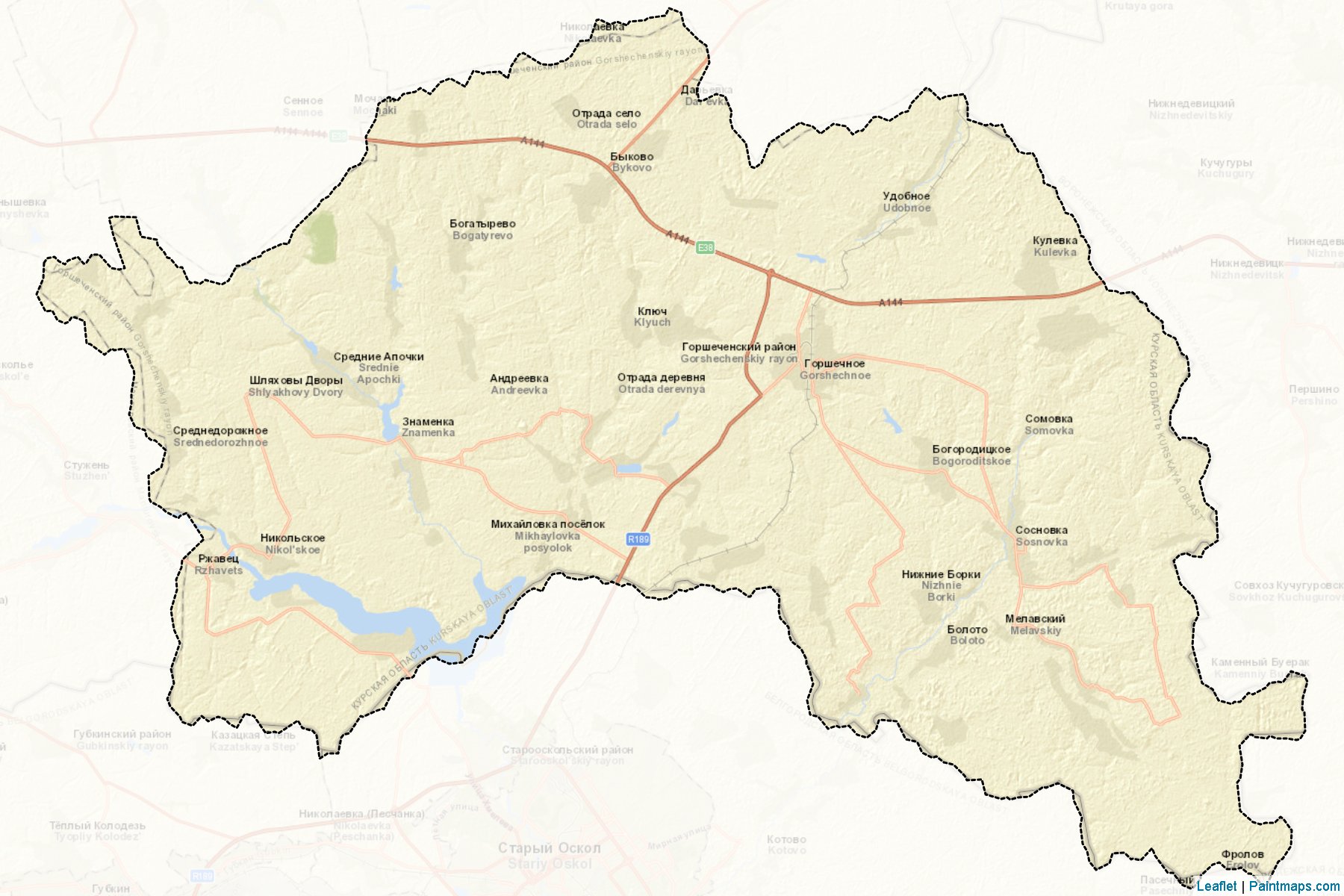 Gorshechenskiy (Kursk) Map Cropping Samples-2