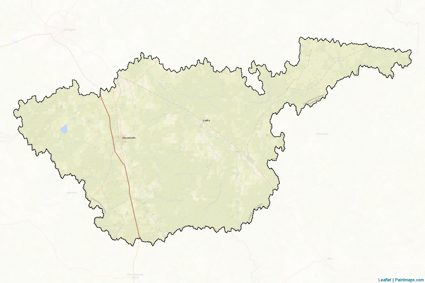 Muestras de recorte de mapas Grjazoveckij (Vologda)-2