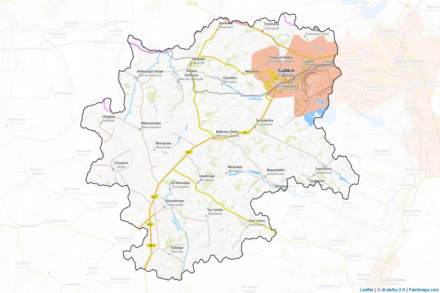 Gubkinskiy (Belgorod) Map Cropping Samples-1