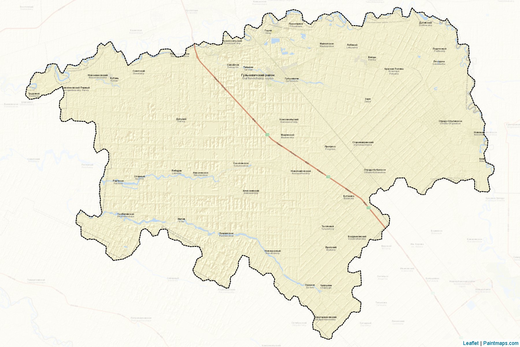 Muestras de recorte de mapas Gul'kevichskiy (Krasnodar)-2