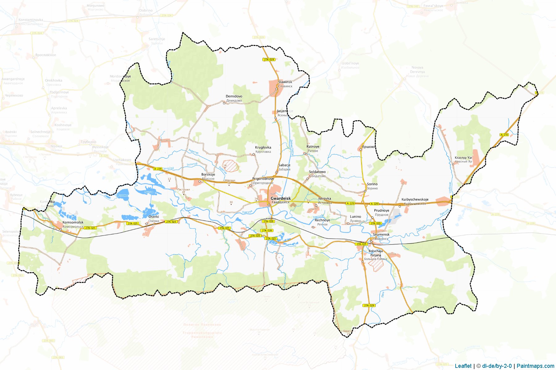 Gvardejskiy (Kaliningrad) Haritası Örnekleri-1