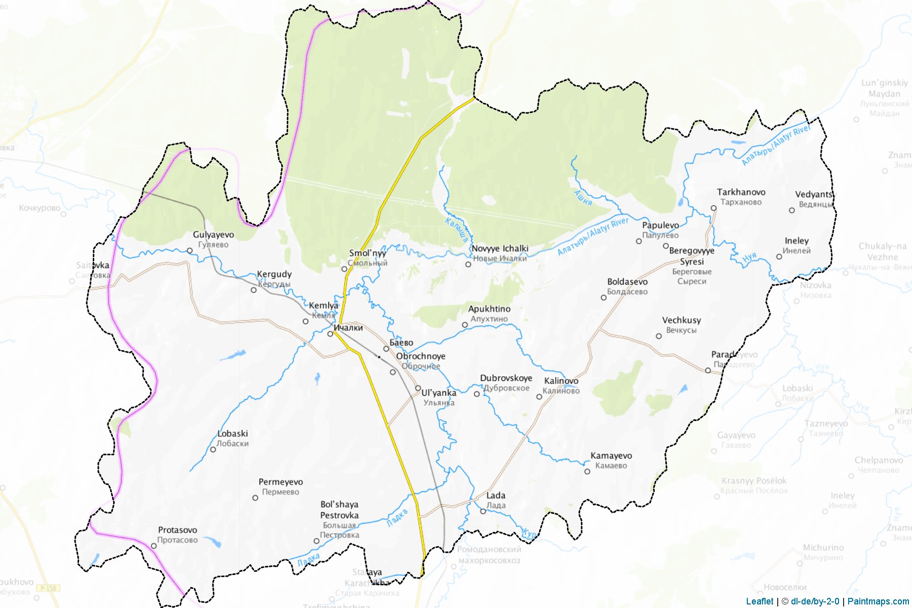 Ichalkovskiy (Mordovia) Map Cropping Samples-1