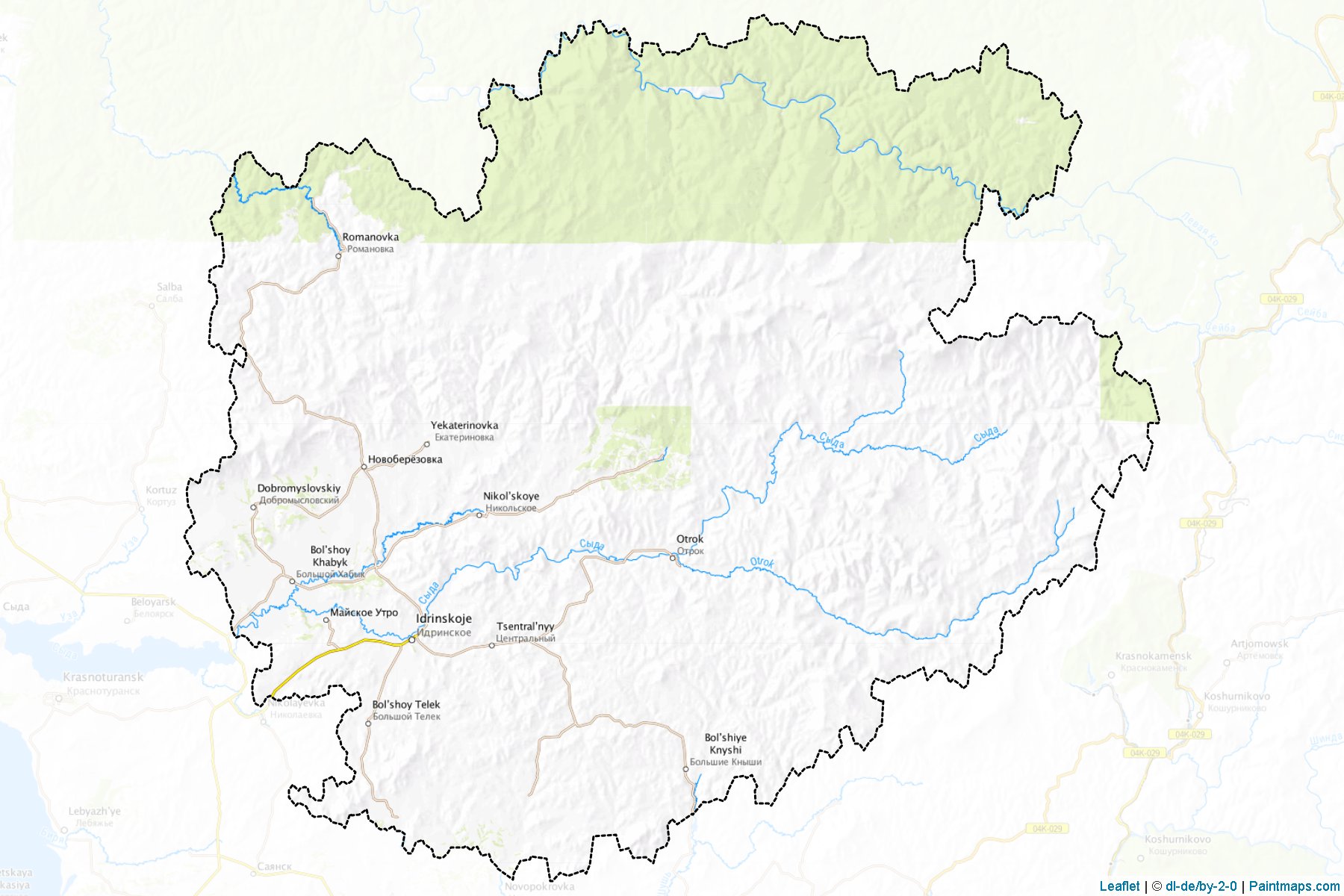 Idrinskiy (Krasnoyarsk) Map Cropping Samples-1