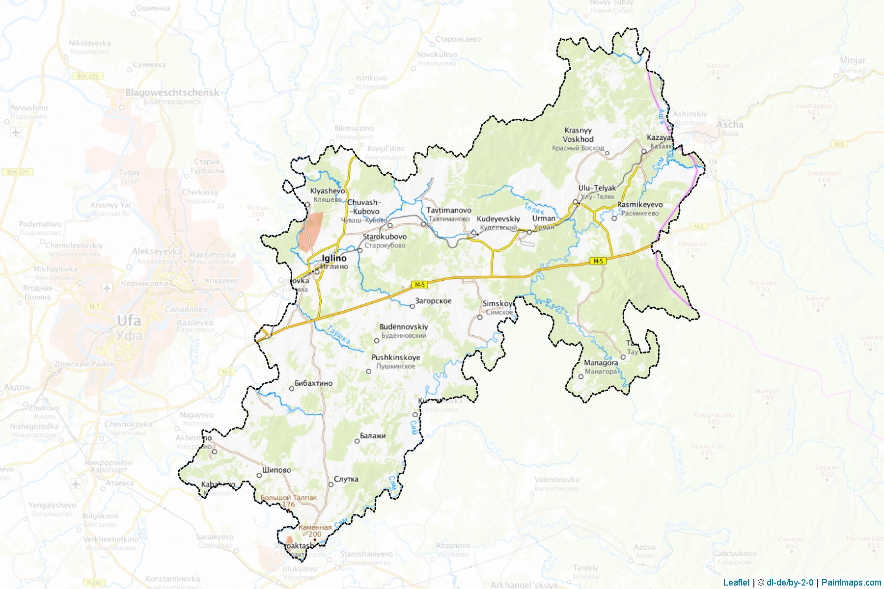 Iglinskiy (Bashkortostan) Map Cropping Samples-1