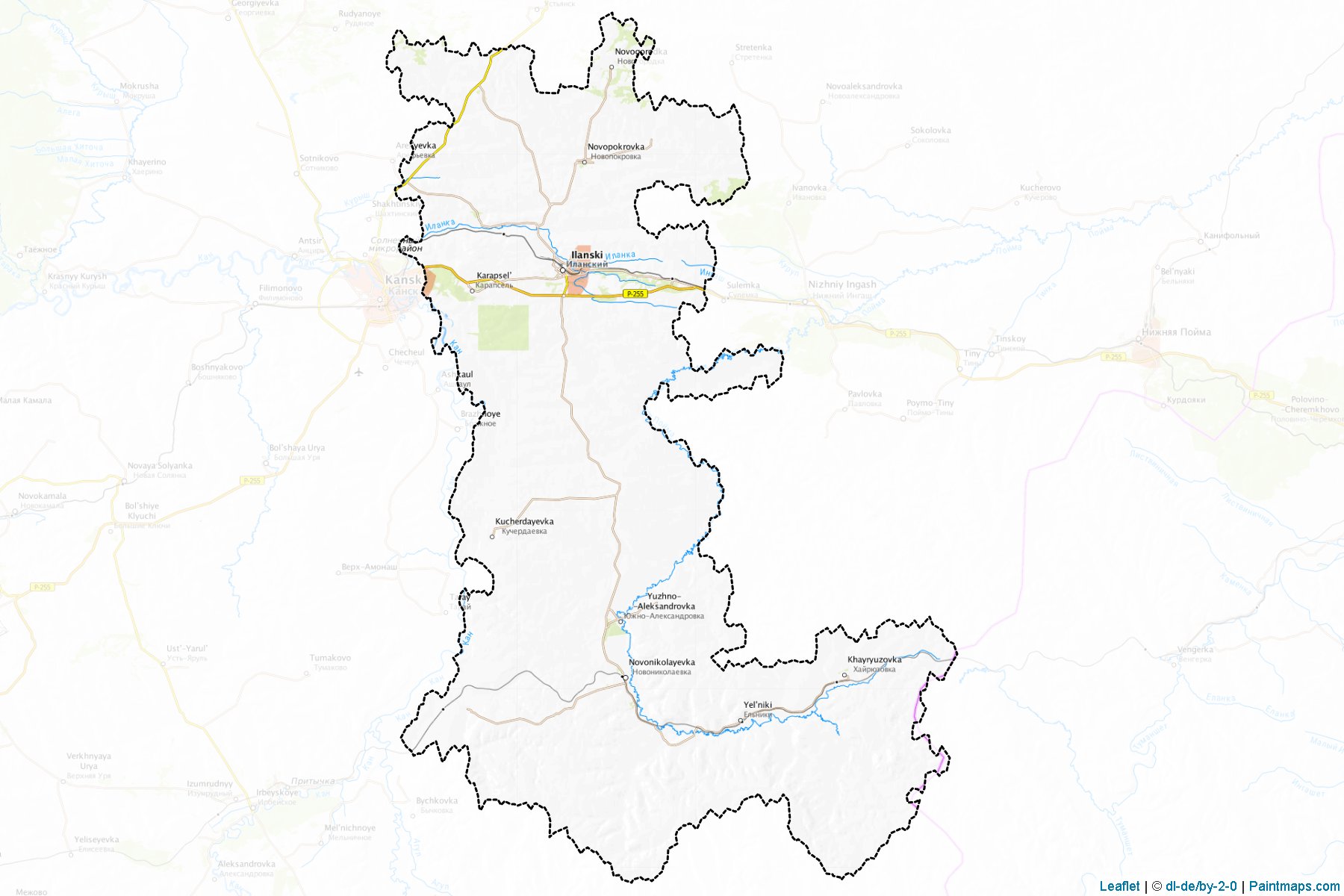 Ilanskiy (Krasnoyarsk) Map Cropping Samples-1