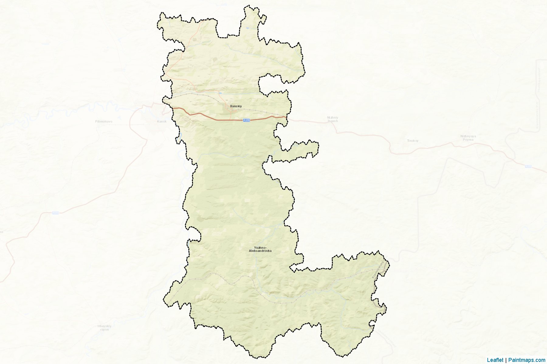 Muestras de recorte de mapas Ilanskiy (Krasnoyarsk)-2