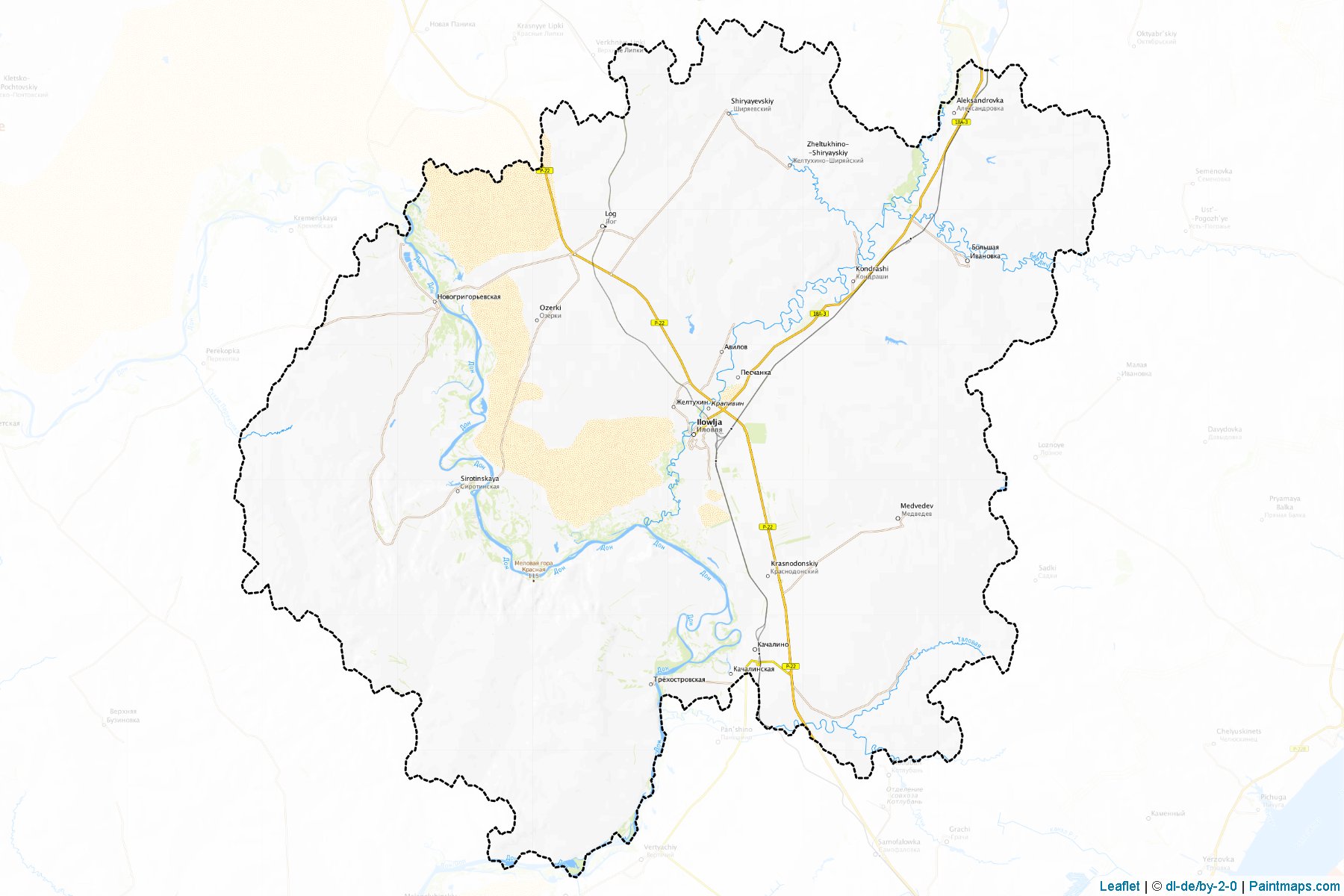 Muestras de recorte de mapas Ilovlinskiy (Volgograd)-1