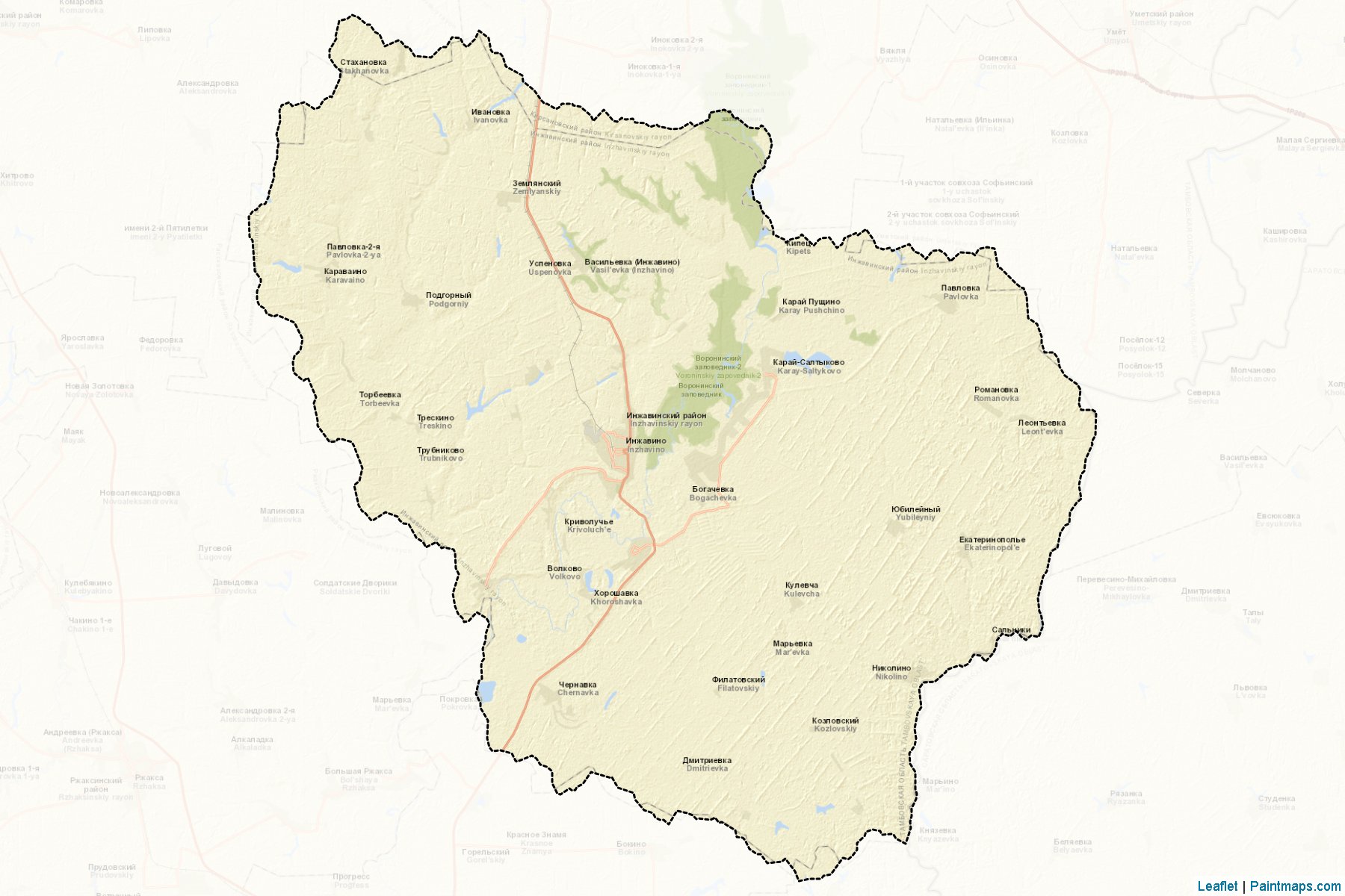 Inzhavinskiy (Tambov) Map Cropping Samples-2