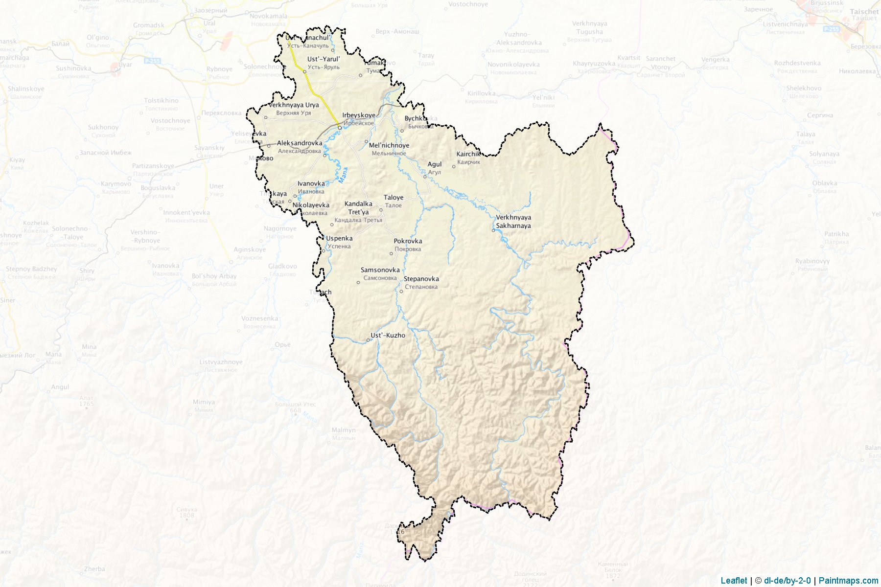 Irbejskiy (Krasnoyarsk) Map Cropping Samples-1