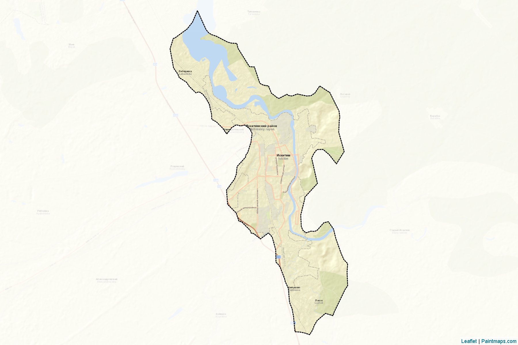 Muestras de recorte de mapas Iskitim (Novosibirsk)-2