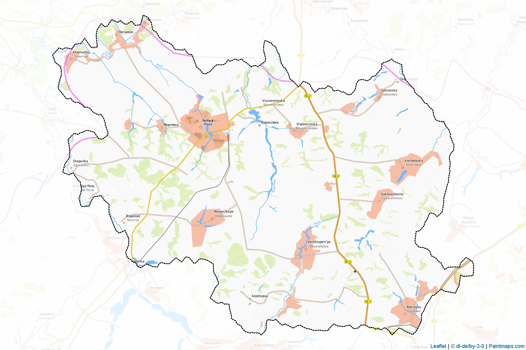 Muestras de recorte de mapas Ivnjanskiy (Belgorod)-1