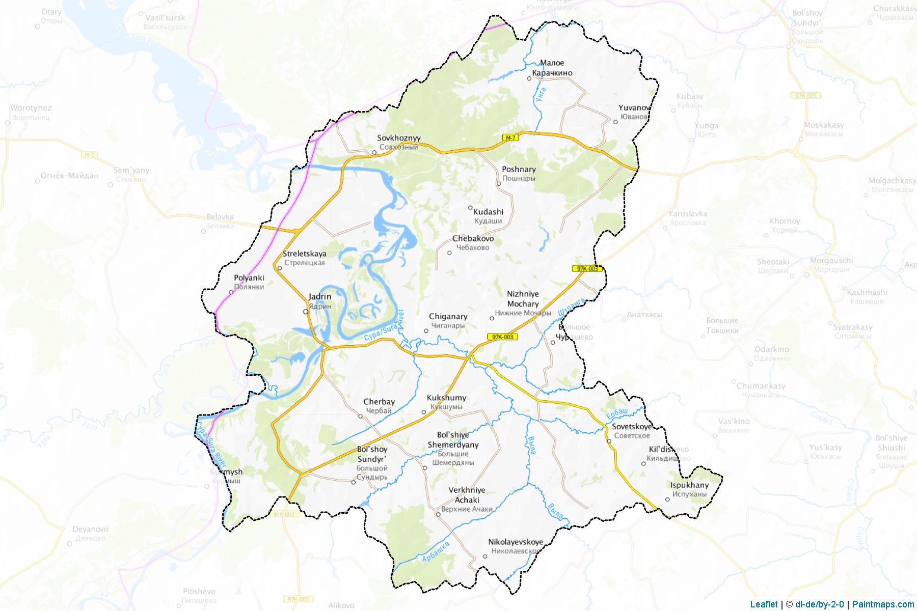 Jadrinskiy (Çuvaşistan) Haritası Örnekleri-1