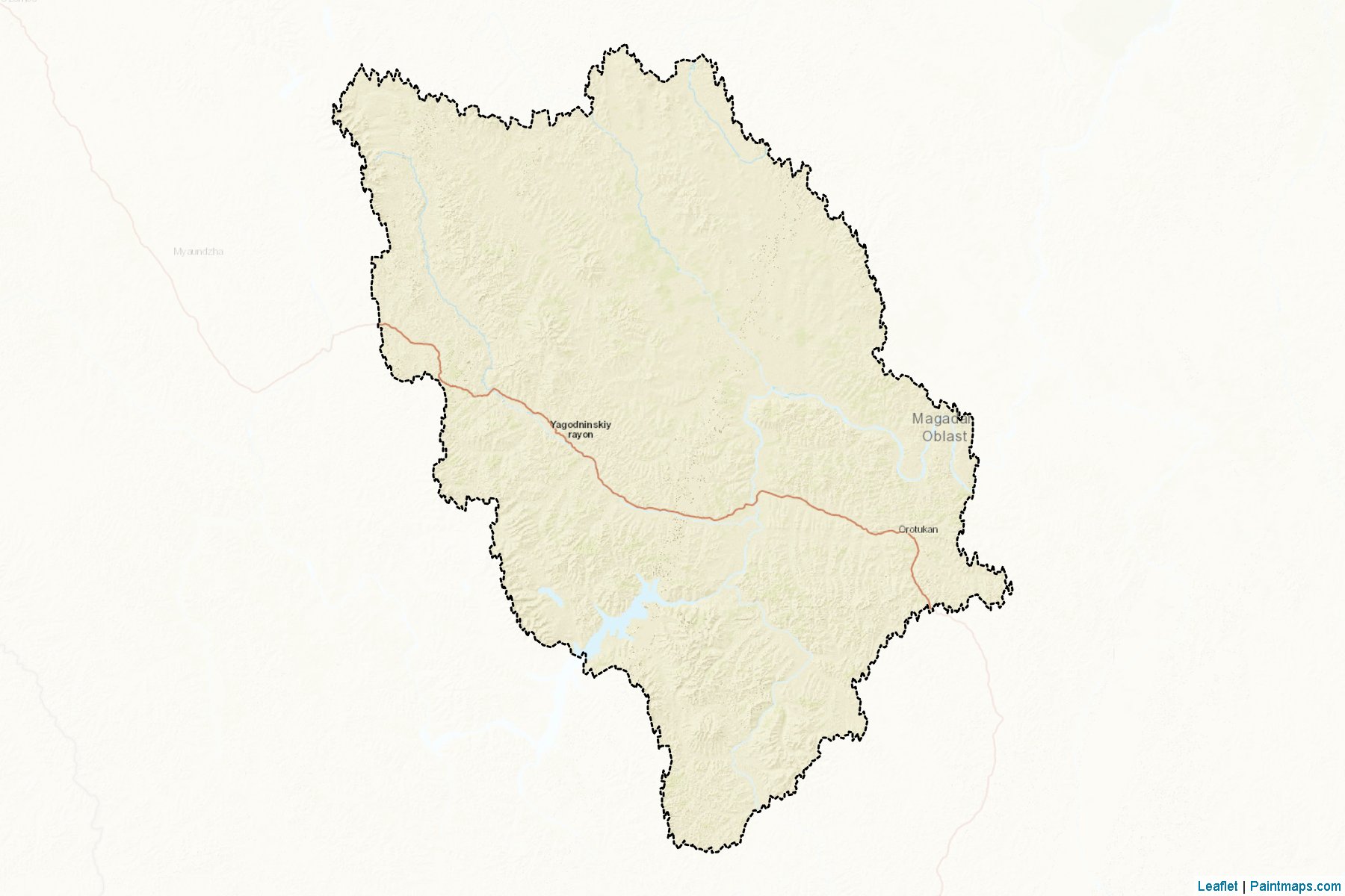 Muestras de recorte de mapas Jagodninskiy (Magadan)-2